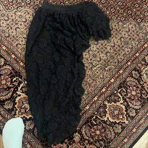 Sexy salsa type long/short black shirt